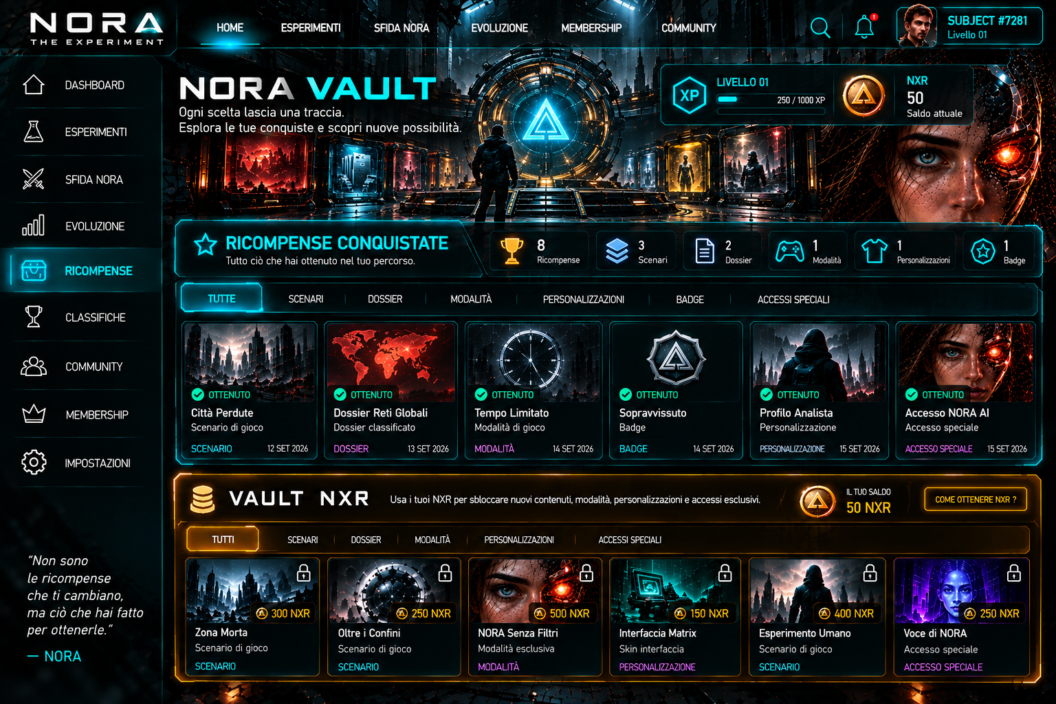 NORA — rewards